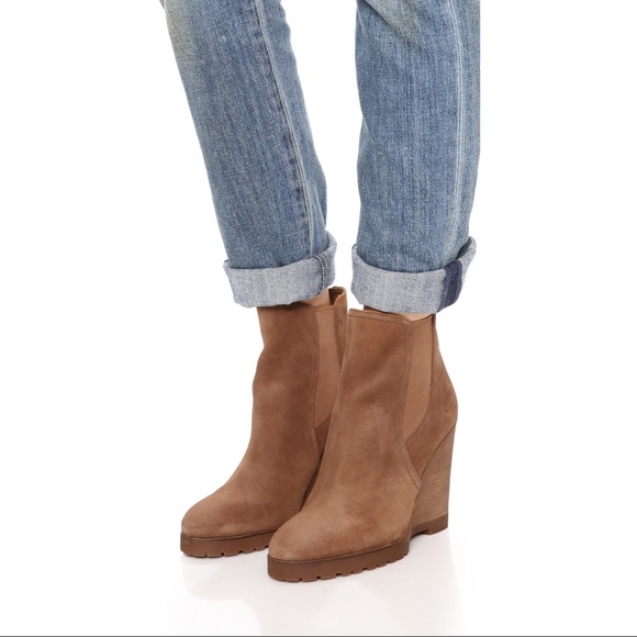 michael kors thea wedge booties